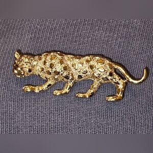Gold GERRYS Leopard Brooch